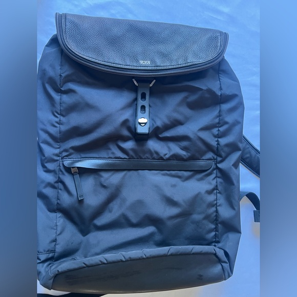 TUMI Voyageur Flap Backpack 64002NVY Navy Nylon Leather Trim Laptop Travel Bag main image 6
